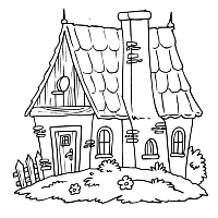 This drawing was made at internet users' disposal on 07 february 2106. Cottage Coloring Pages Surfnetkids
