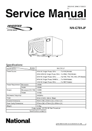 View and download panasonic microwave ovens with inverters technical manual online. Panasonic Nn C781jf Service Manual View Online Or Download Repair Manual
