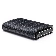 Personalized business card holder, leather bifold credit card case, customized business card holders with embossed initials, slim card case. Smart Wallet Business Card Holder Rfid Shopilk