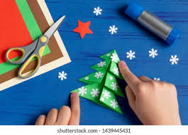 Christmas tree shadow box card. How Make Christmas Card Christmas Tree Stock Photo Edit Now 1439445431