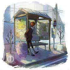 It's great if you remember about vanishing point from the lesson about drawing a room. Waiting Bus Art Turtle Art Art