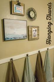 Check them out here!﻿ with the round shape, this tiered storage gives a certain unique impression which can beautify your bathroom decoration at once. Diy Hanging Bathroom Towels A Mom S Take