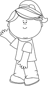 Black And White Little Girl Waving Clip Art Black And White Little Girl Waving Image Black And White Clip Art Cute Clipart