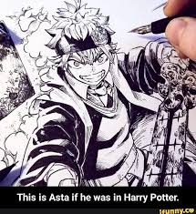 This Is Asta If He Was In Harry Potter Ifunny Black Clover Anime Black Bull Anime Crossover