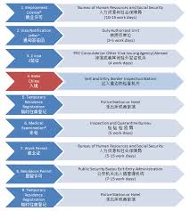 Infographic China Z Work Visa Application Flow Chart