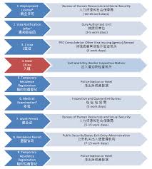 infographic china z work visa application flow chart