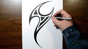 Draw tattoo sketch is a fun activity for guests to apply at events, brighten up invitations or handwritten notes, a perfect party favor, promotional use on social media. Drawing A Simple Tribal Mark Tattoo Design Youtube
