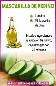 Mascarilla De Pepino Y Aceite De Oliva Ideal Para Hidratar Y Nutrir Tu Piel Obten Un Ros Mascarilla De Pepino Cuidado Natural De La Piel Aceites Para La Cara