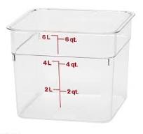 Cambro 6 Qt Square Storage Container | 6SFSCW135