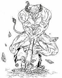 Minotaur coloring pages for kids. Powerful Minotaur Coloring Page Free Printable Coloring Pages For Kids