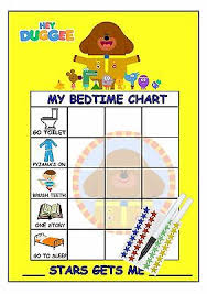 Childrens Bedtime Routine Reward Chart Hey Duggee 2 99
