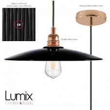 Abat jour achat vente abat jour pas cher soldes dès vite découvrez nos réductions sur l offre abat de plafond ooreka l abat jour de plafond se décline dans tous les styles et il trouve sa place dans. Suspension Ceramique Emaillee Suspension Abat Jour Plat Noire
