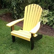 Outdoor A L Recycled Plastic Two Tone Fanback Adirondack Chair Lemon Yellow 880b Ly Lemon Yellow Plastic Adirondack Chairs Classic Outdoor Furniture Resin Adirondack Chairs