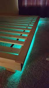 Platform Bed With Led Lights Low Profile Bed With Built In Bed With Led Lights Led Lighting Bedroom Bed Lights