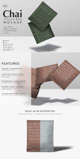 Chai Tea Bag Mockup Template Coffee Bag Design Tea Packing Design Tea Packaging Design