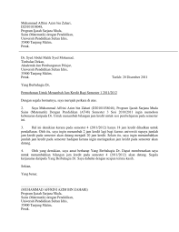 Ijazah sarjana muda pendidikan (biologi) dengan kepujian. Contoh Surat Tambah Jam Kredit 1 1