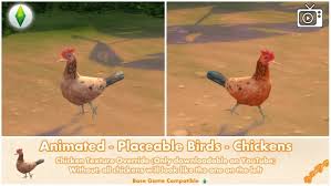 Aug 12, 2020 · more cas traits for sims 4 mod and pets. Animated Placeable Birds Chickens By Bakie At Mod The Sims Sims 4 Updates