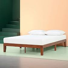 High and designed for use with or without a box. Amazon Com Zinus Wen 12 Inch Wood Platform Bed Frame Solid Wood Mattress Foundation With Wood Slat Support No Box Spring Needed Easy Assembly Queen Furniture Decor