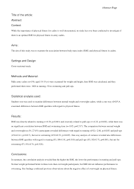 Kim merkel wellness & movement specialist. Pdf Relationship Between Body Mass Index And Physical Fitness In Army Cadets