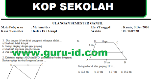 Terimakasih sudah berkunjung, dan semoga bermanfaat. Soal Matematika Smp Kelas 9 Semester 1 2 Dan Pembahasannya Kurikulum 2013 Info Pendidikan Terbaru