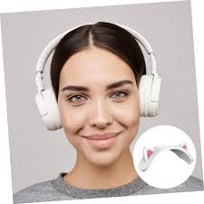 Apple AirPods Max, blanco) Funda para auriculares con conector para  auriculares, auriculares inalámbricos con forma de oreja de gato, funda  para auriculares, cojín para auriculares, funda para