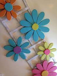 Think of a picture that you want to make. Small Flowers Daisy Flowers Flower Wall Art Distressed Shabby Chic Spring Decor Girls Bedroom Spring Flower Crafts Wood Flowers Wooden Flowers