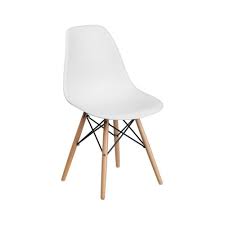 Elon Series Plastic Chair With Wooden Legs White Riverstone Furniture Collection In 2020 Molded Chair Plastic Chair Chair