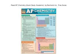 Read Ap Chemistry Quick Study Academic By Barcharts Inc