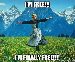 I M Free I M Finally Free Sound Of Music Make A Meme Love Quotes Funny Teacher Humor Humor