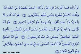 Selain itu surat yasin juga dibaca saat tahlilan apabila ada. Keutamaan Akhir Surat Al Hasyr Markas Keluarga Besar Kampus Wong Alus