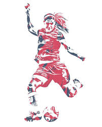 Alex Morgan Usa Soccer Pixel Art 1 Art Print By Joe Hamilton Soccer Drawing Usa Soccer Usa Soccer Women