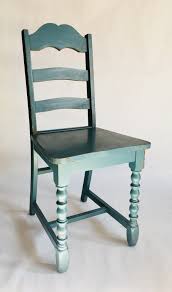 blue painted wood dining chair kyla
