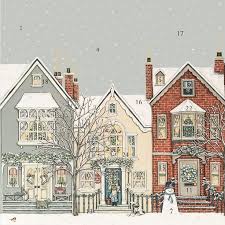 Snowy Street Advent Calendar In 2020 Christmas Art Christmas Scenes Christmas Advent Calendar