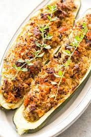 Stuffed Zucchini With Sausage Recipe Italian Zucchini Recipe Zucchini Recipes