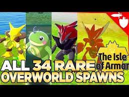 All 34 Rare Overworld Spawns In Isle Of Armor Pokemon Sword And Shield Dlc Youtube In 2021 Pokemon Armor Comic Book Cover