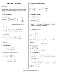 Dan x 2,2 = e.baris merupakan bagian matriks yang mengarah horizontal, sedangkan kolom merupakan bagian matriks yang mengarah vertikal. Bab Xix Matriks 1