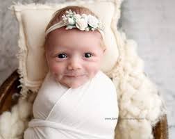 Ivory Flower Pearl Crystal Handmade Hair Headband Wedding Flower Girl  Infant Toddler Junior One Size Elegant Hairpiece