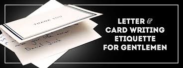 Subject line is the part in a letter which refers to a particular subject, like a recent call and its date and something that has been discussed, like an order ect. Letter Card Writing Etiquette For Gentlemen