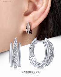 Get the best deals on white gold fine earrings. 14k White Gold Layered 10mm Diamond Huggie Earrings Diamond Huggie Earrings Huggies Earrings Real Diamond Earrings