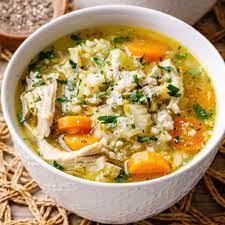 Instant Pot Chicken And Cauliflower Rice Soup Low Carb Paleo Grubs