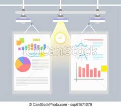 Statistical Charts And Graphs Vector Illustration