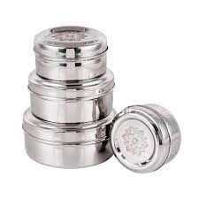 Hazel stainless steel sugar and tea jar storage canister container;set of 2;1325 ml;silver. Buy 4 Pcs Designer Steel Container Set Online At Best Price In India On Naaptol Com