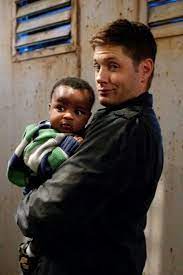 Dean With Shifter Baby Bobby John Supernatural Dean Supernatural Tv Supernatural