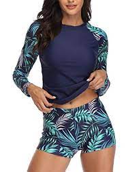 Daci Women Rash Guard Long Sleeve Swimsuits Uv Upf 50 Swim Shirt Bathing Suit With Built In Bra D Long Sleeve Swimsuit Rash Guard Women Long Sleeve Swim Shirt