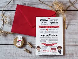 Si te casas el año entrante, no puedes dejar de ver lo último en bodas 2018. Invitacion De Boda Munequitos Color Rojo Sobre Forrado Sobre Sin Forro Incluido En El Precio Tarjetas NÂº Cuenta No Impresion Digital 35