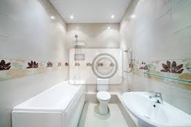 In diesem bad sind fliesen ganz mit bedacht eingesetzt, sie bedecken lediglich den boden. Sauberes Bad Mit Wc Mit Einfachen Grauen Fliesen An Den Wanden Fototapete Fototapeten Wasserhahn Wanne Badewanne Myloview De