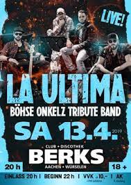 The tournament movie was recorded during their last tournament la ultima from august to october 2004, the concert was recorded on 18 september 2004 at the velodrom in berlin. La Ultima 20h Bohse Onkelz Tribute Berks