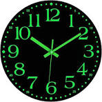 Amazon.com: JoFomp Wooden Glow in The Dark Clock, 12 inch ...