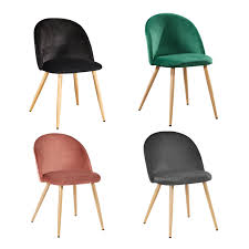 Buy velvet dining chairs and get the best deals at the lowest prices on ebay! Venice Velvet Dining Chairs Pair Fads Pink Black Grey Green