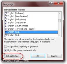 How To Change The Proofing Language In Office 2010 From Ameng U S To Breng U K